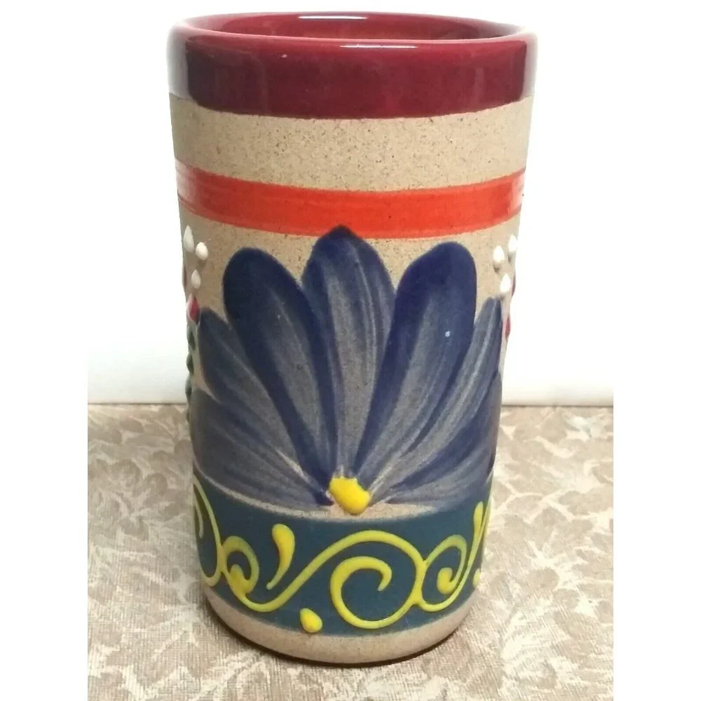 Cozumel Tonala Mexico Vase 5.5